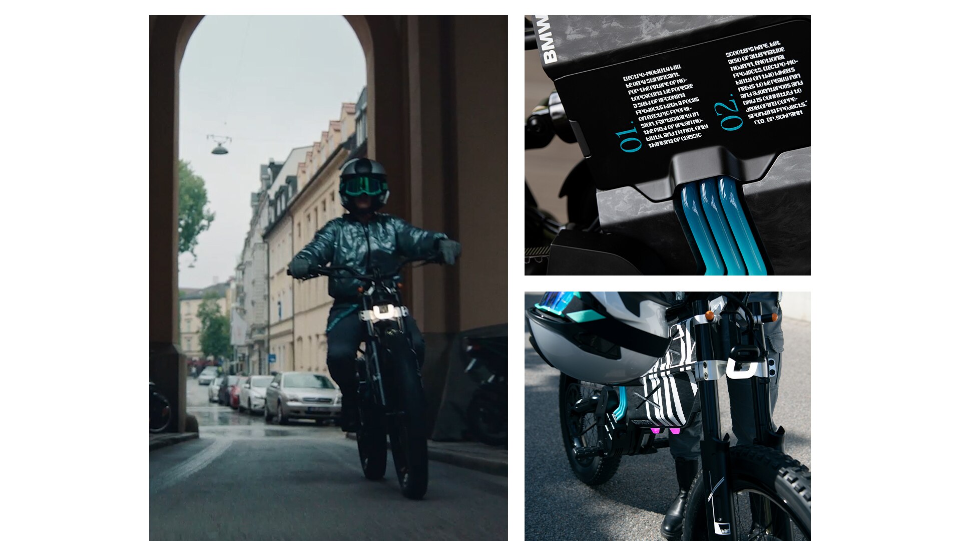 Motorno kolo BMW Motorrad Vision AMBY z voznico.