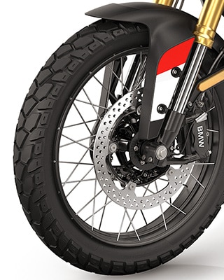 Kolesa s križnimi naperami modela BMW F 450 GS