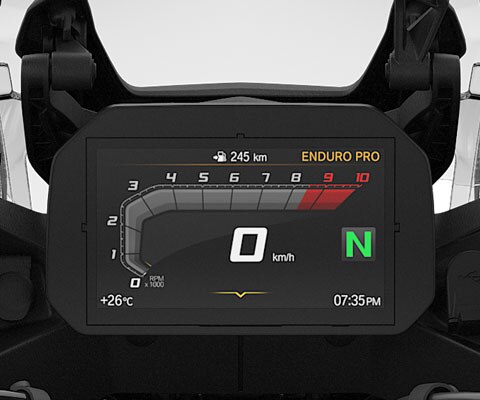 Tukaj vidimo 6,5 - palčni TFT prikazovalnik modela F 850 GS Adventure.