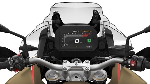 Tukaj vidimo 6,5 - palčni TFT prikazovalnik modela F 850 GS Adventure.
