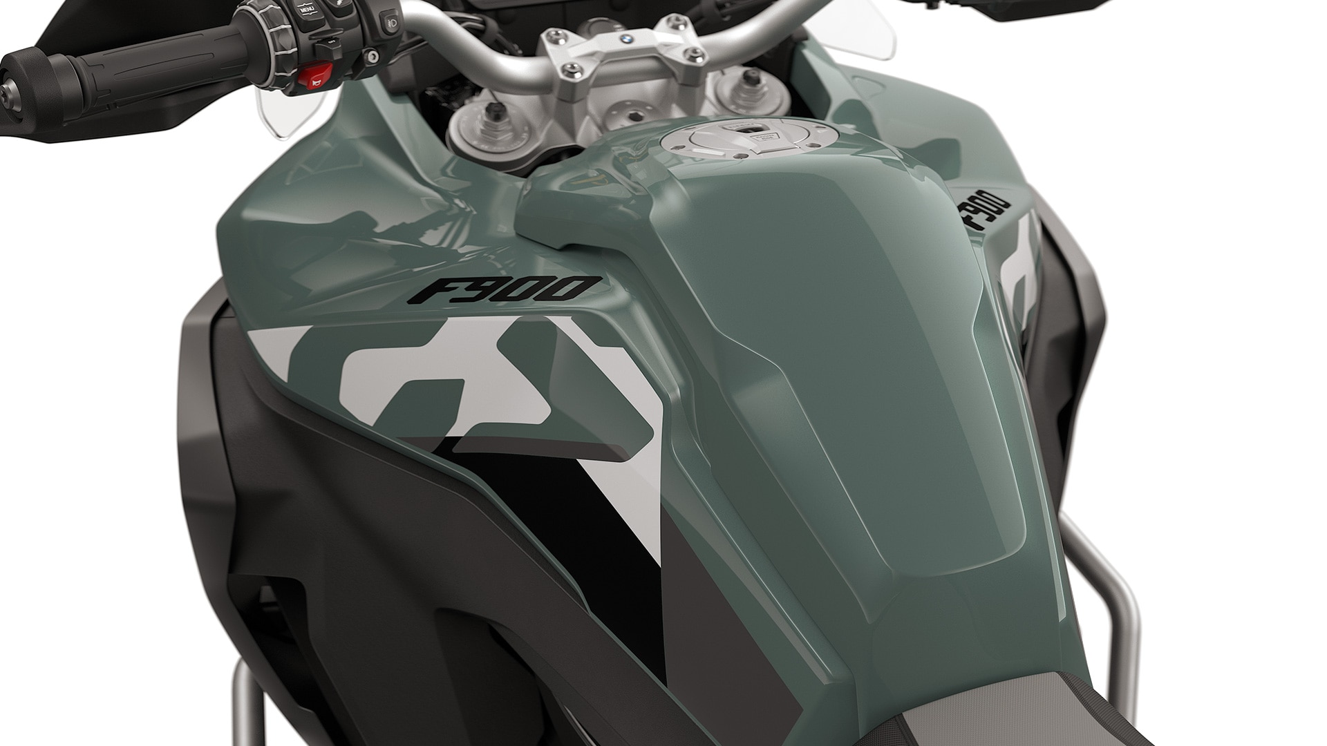 Stranske okrasne obloge modela F 900 GS Adventure znamke BMW Motorrad z velikim 23-l rezervoarjem