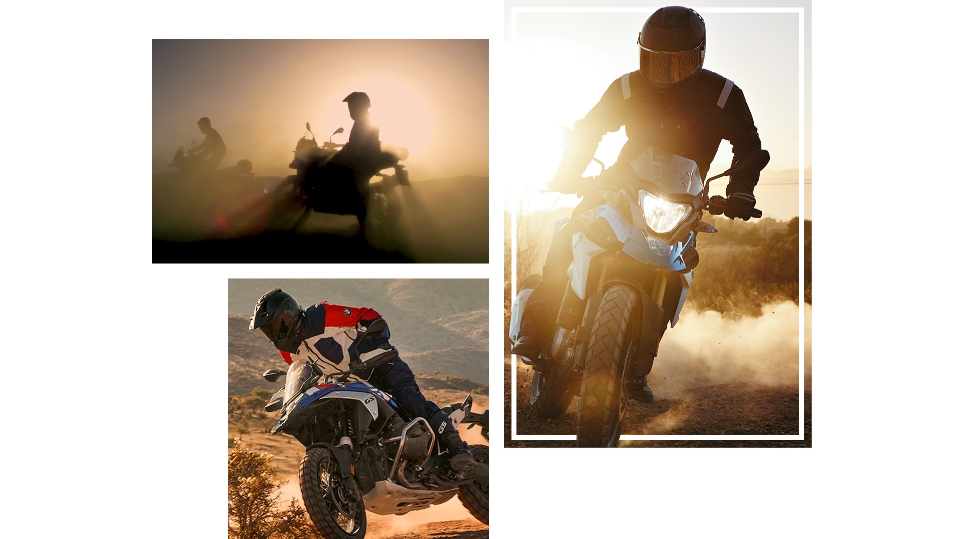 Kolaž modelov BMW Motorrad GS.