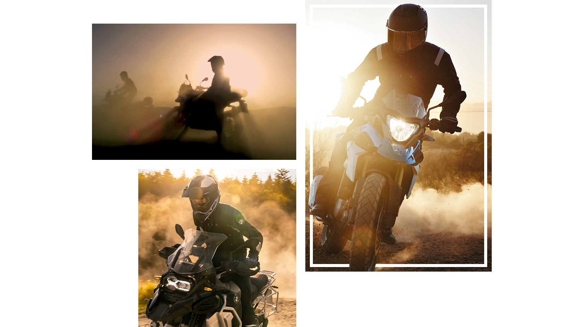 Kolaž modelov BMW Motorrad GS.