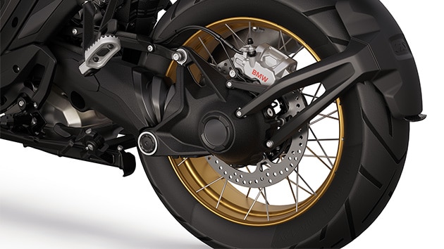 Zlata kolesa s križnimi naperami modela BMW R 1300 GS Option 719 Tramuntana