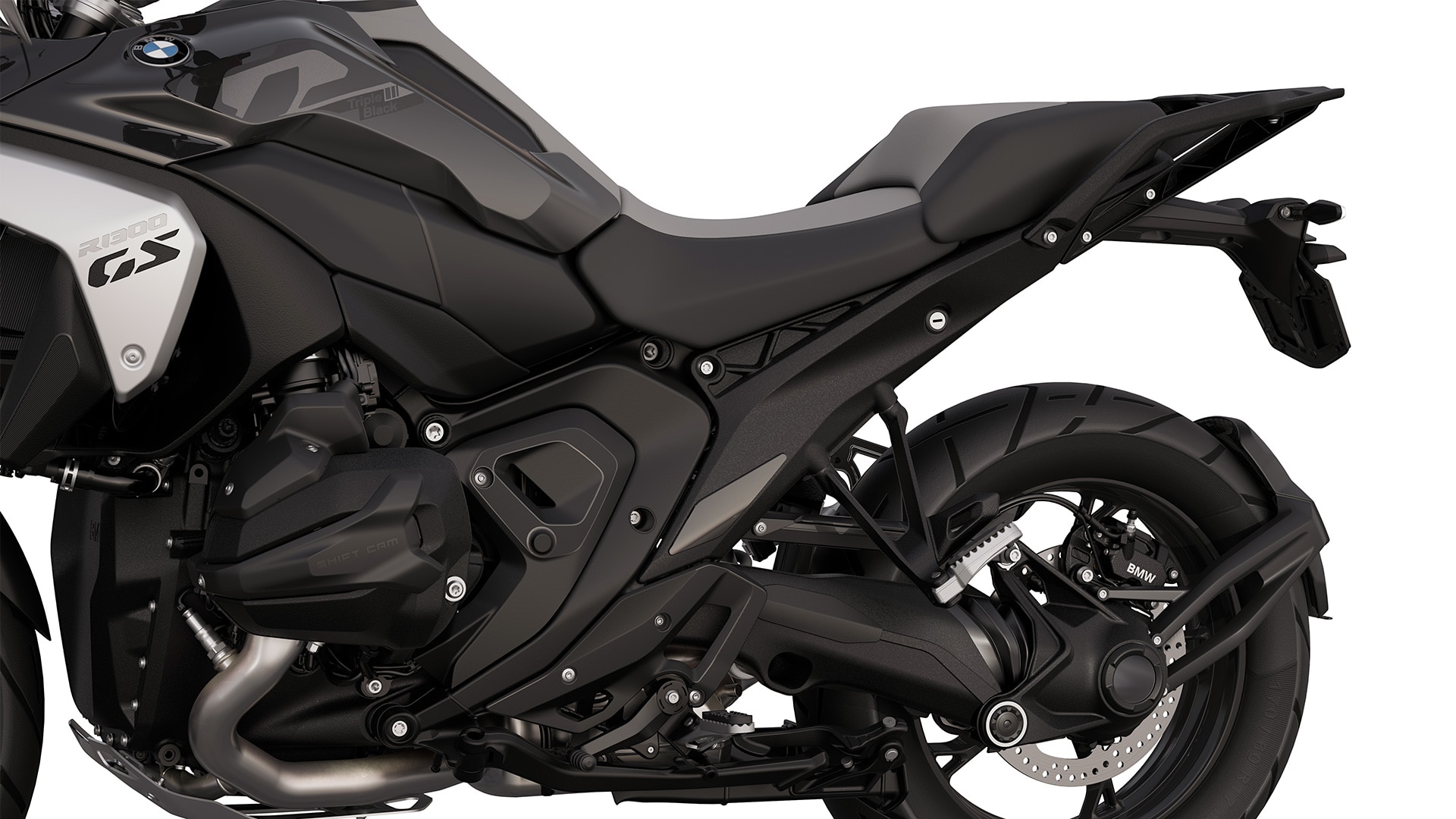 Črn okvir modela R 1300 GS Triple Black znamke BMW Motorrad
