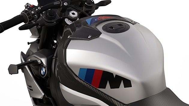 Rezervoar modela M 1000 R znamke BMW Motorrad z barvnim trakom M