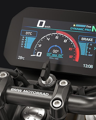Način vožnje Pro in 6,5-palčni TFT modela F 450 R znamke BMW Motorrad