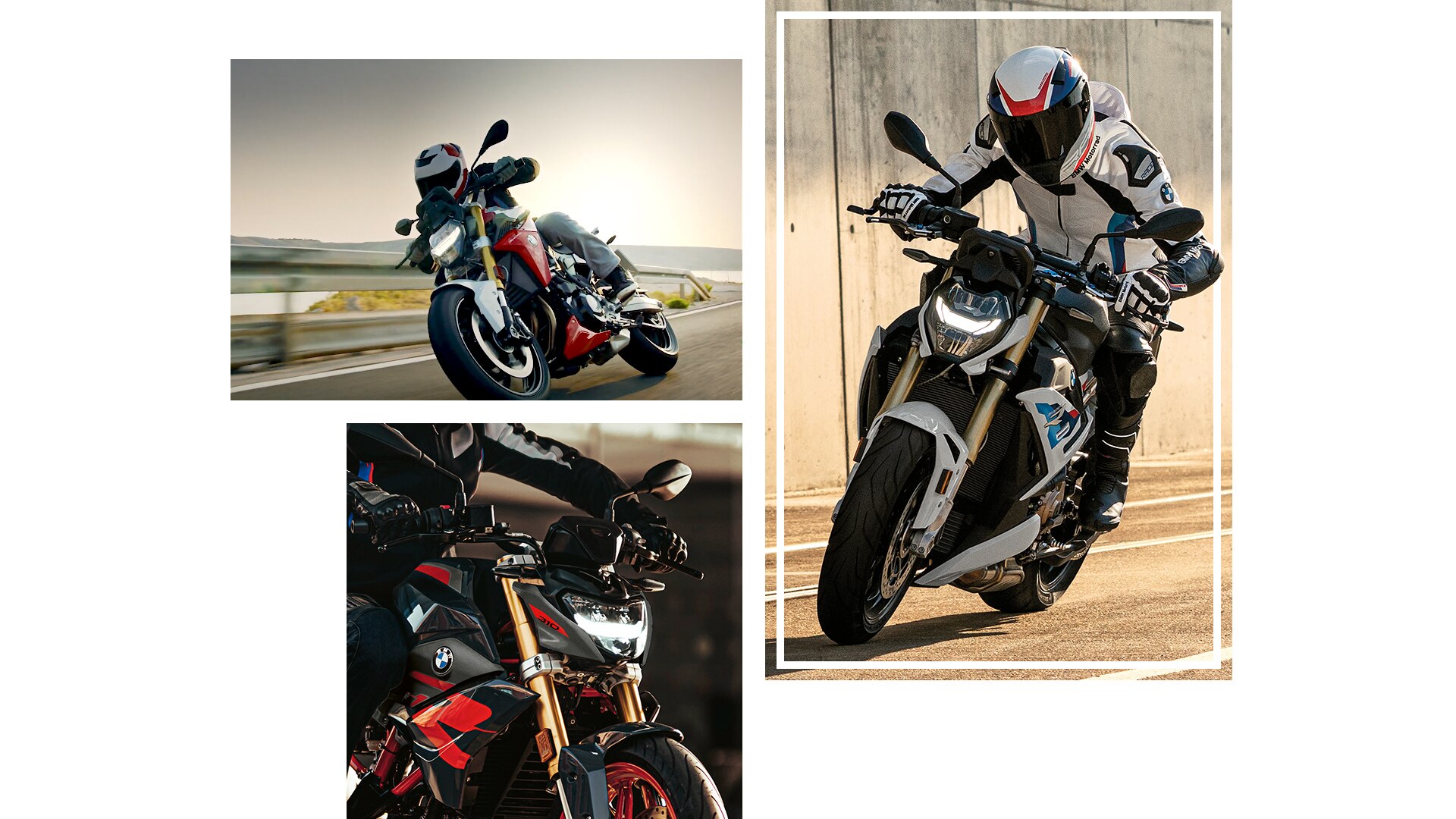 Kolaž modelov Roadsterjev BMW Motorrad.