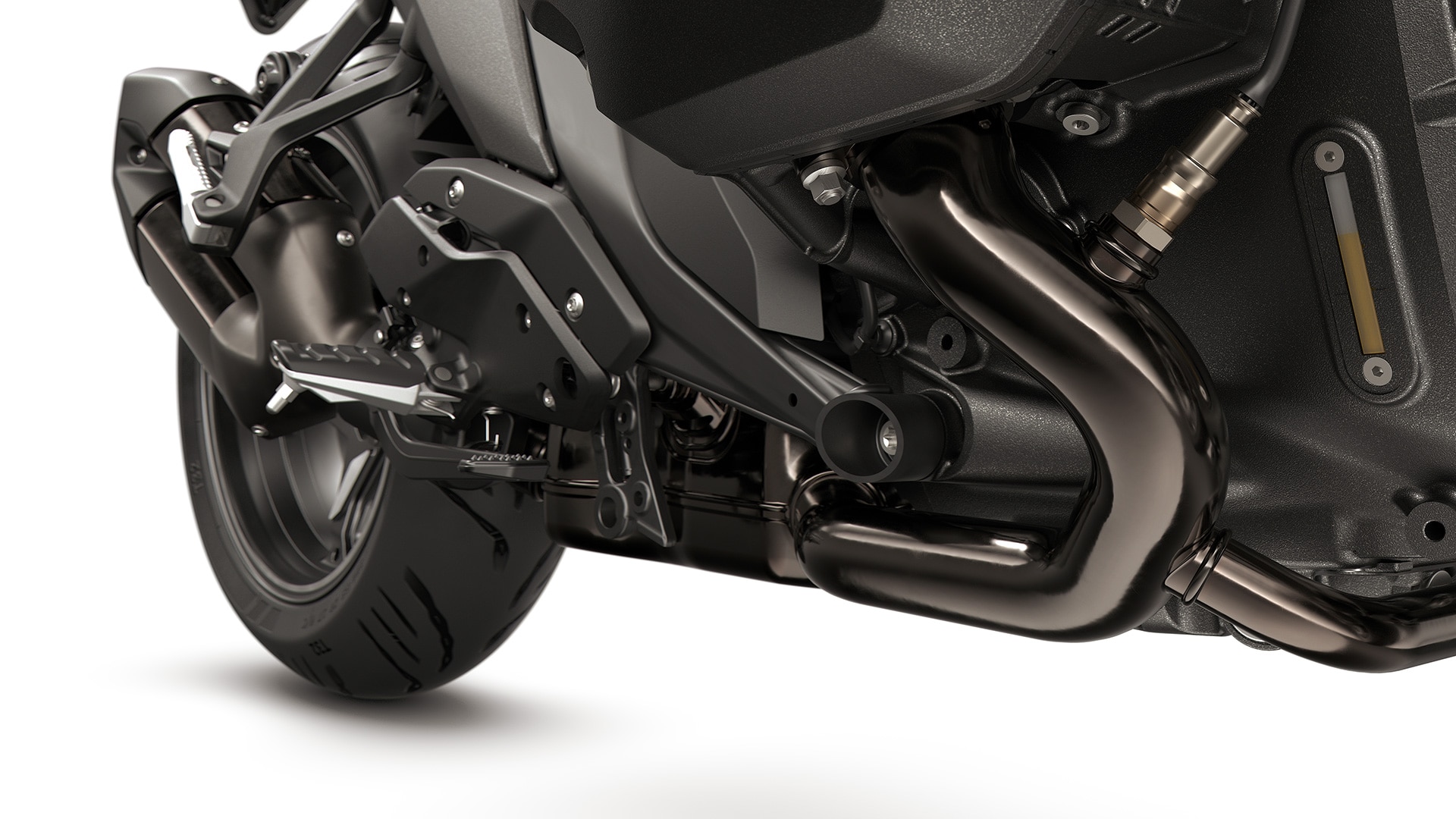 Izpušna naprava v črni kromirani barvi modela R 1300 R znamke BMW Motorrad