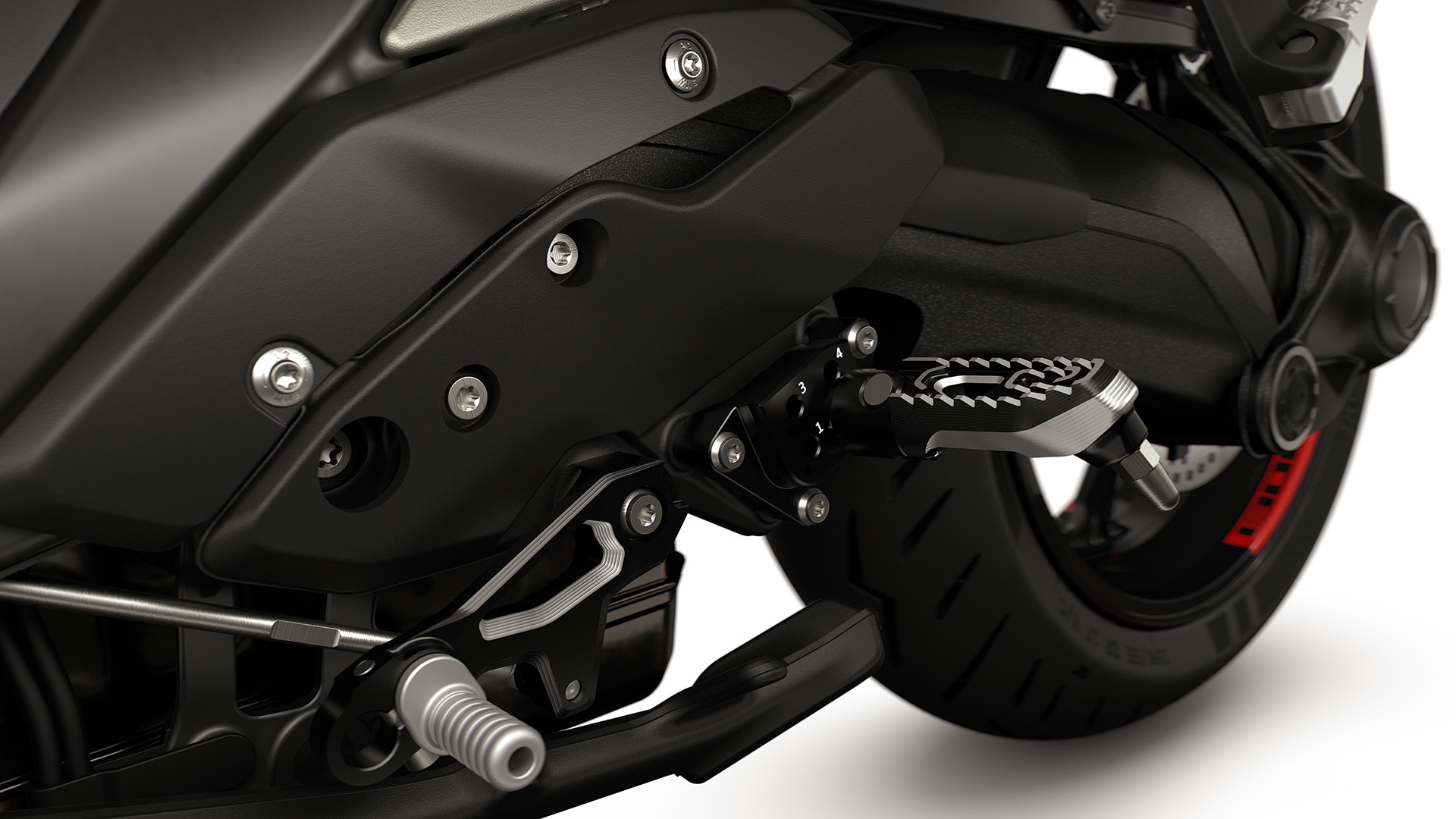 Nastavljiv sklop nožnih opor modela R 1300 RS znamke BMW Motorrad