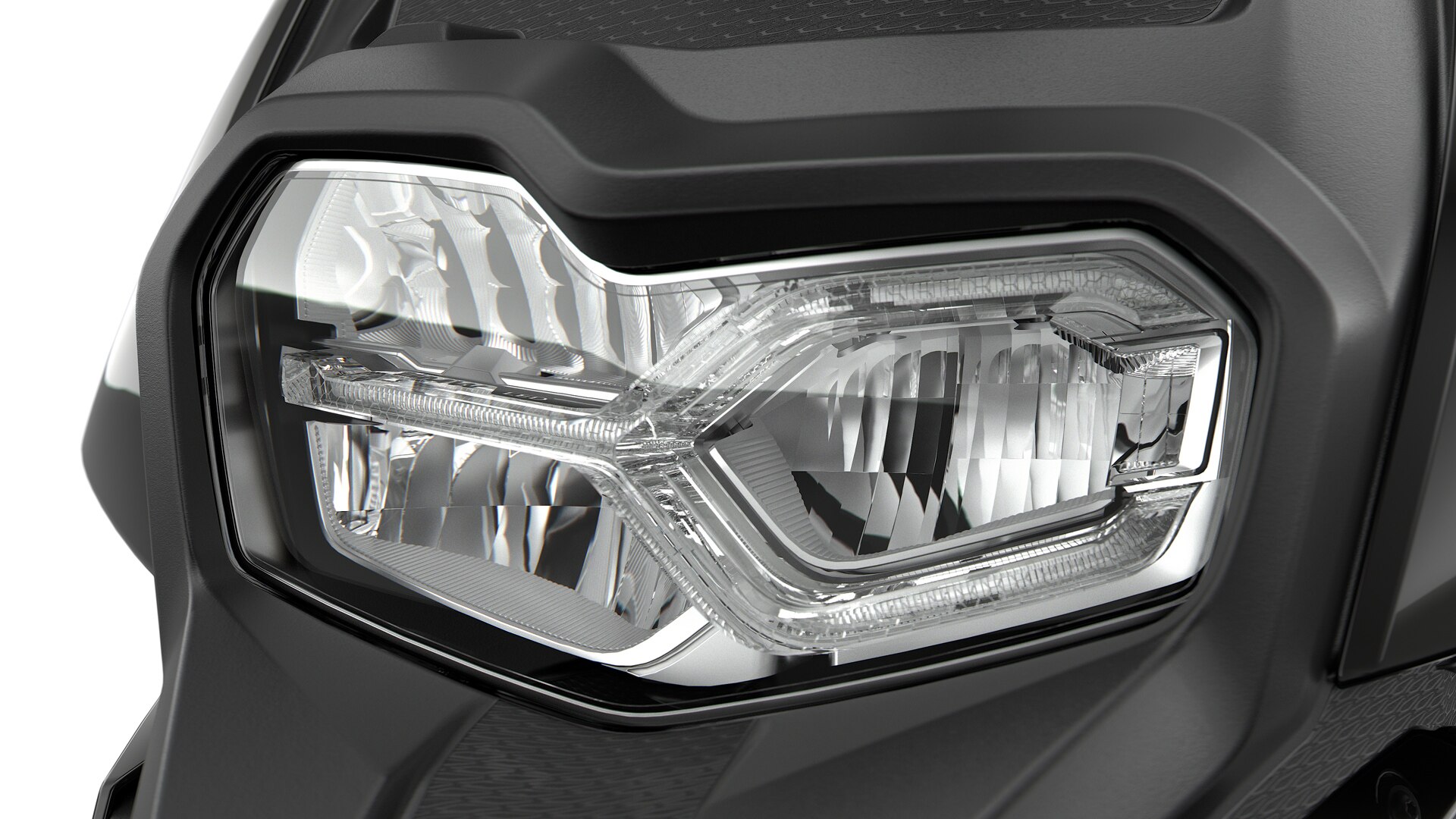 Sprednji del skuterja serije C 400 X z žarometom s tehnologijo LED.